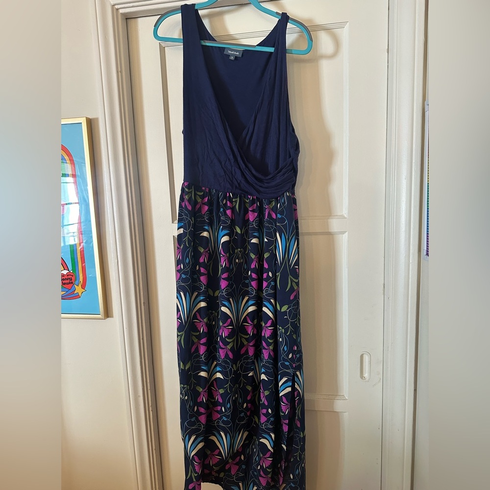 Blue floral maxi dress